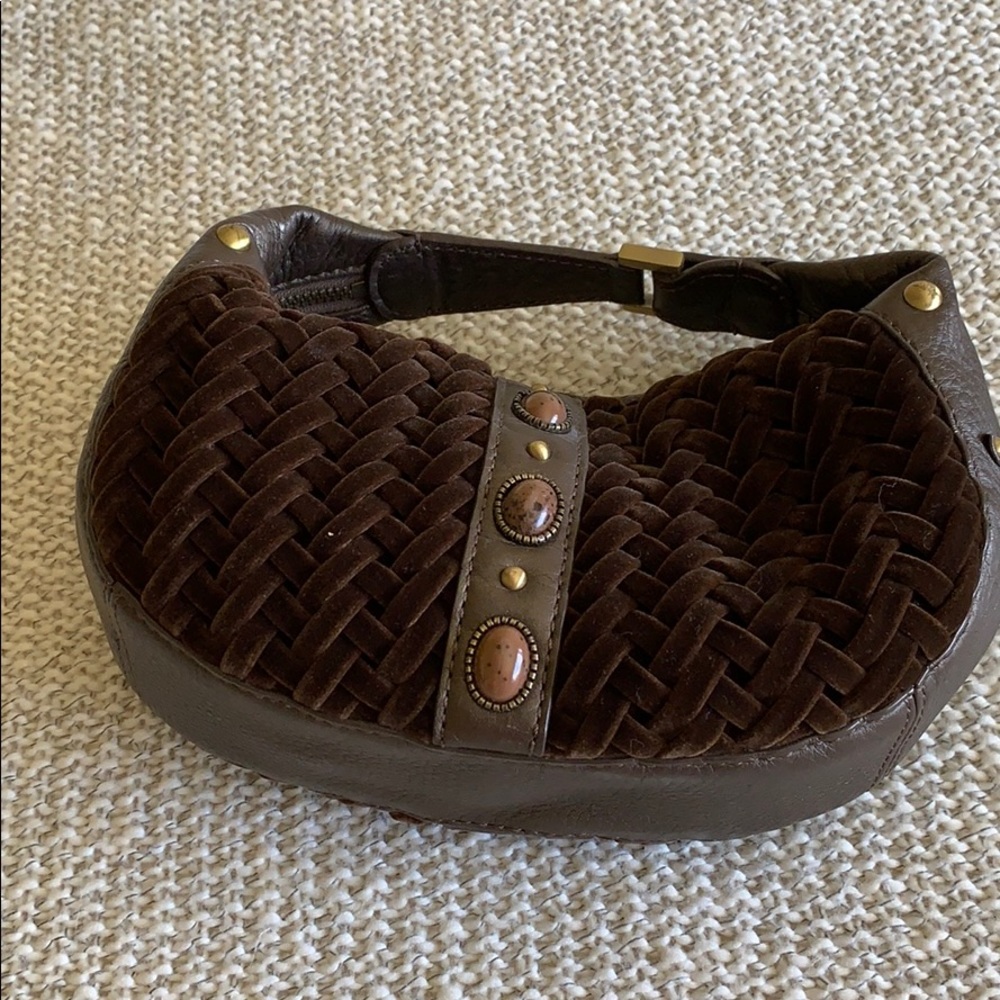 Cole Hann brown velvet bag
